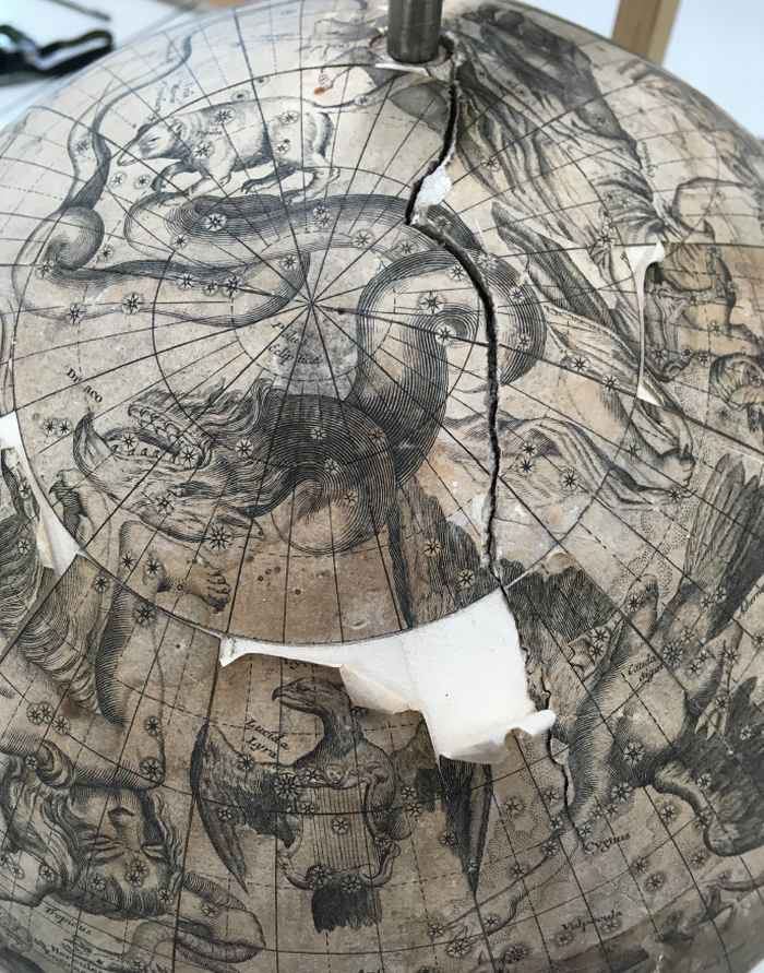 Celestial Globe voor restauratie